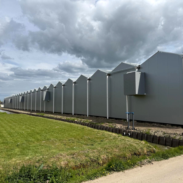 Gevelmontage voor de nieuwbouw van Arcadia Chrysanten